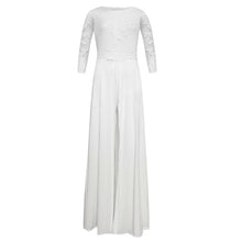 Load image into Gallery viewer, Elegant Women Party Jumpsuits Lace Appliques Patchwork Long Pant Rompers Female Autumn Wedding Prom Sexy Slim Overalls Jumpsuit
