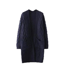Load image into Gallery viewer, LOOZYKIT 2019 New Autumn Winter Women&#39;s Loose Long Sleeve Korean Knit Sweater Cardigan Coat Thick Winter Women Cardigans Sweater

