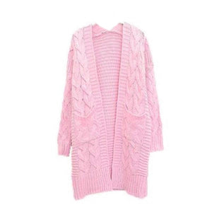 LOOZYKIT 2019 New Autumn Winter Women's Loose Long Sleeve Korean Knit Sweater Cardigan Coat Thick Winter Women Cardigans Sweater