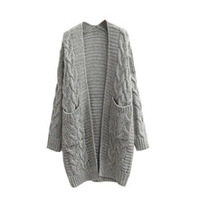 Load image into Gallery viewer, LOOZYKIT 2019 New Autumn Winter Women&#39;s Loose Long Sleeve Korean Knit Sweater Cardigan Coat Thick Winter Women Cardigans Sweater
